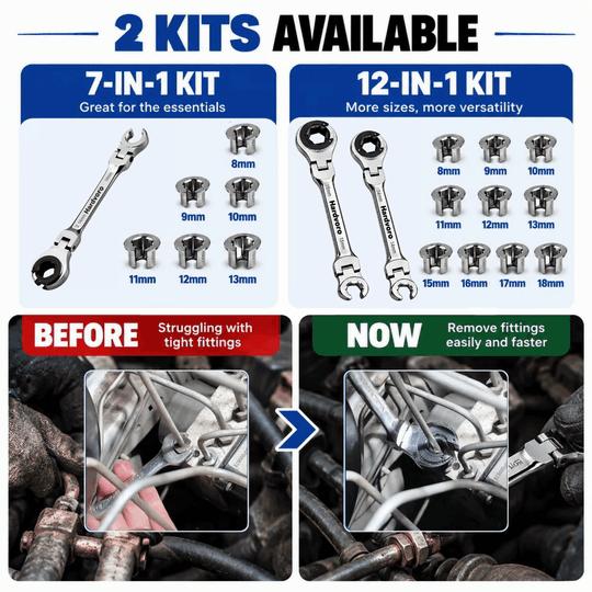 Hardvoro™ Flare Nut Wrench Kit