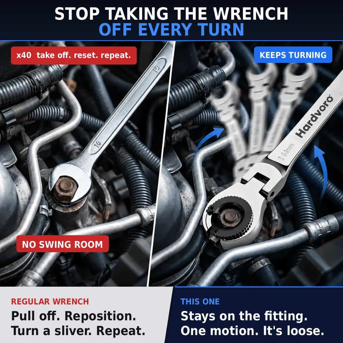 Hardvoro™ Flare Nut Wrench Kit