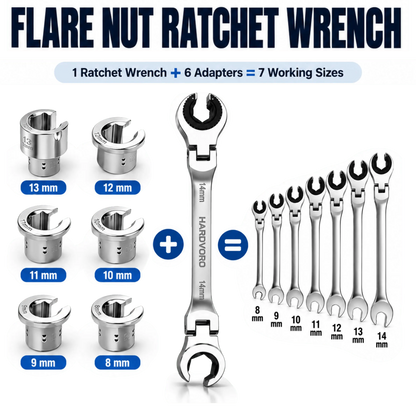 Hardvoro™ Flare Nut Wrench Kit